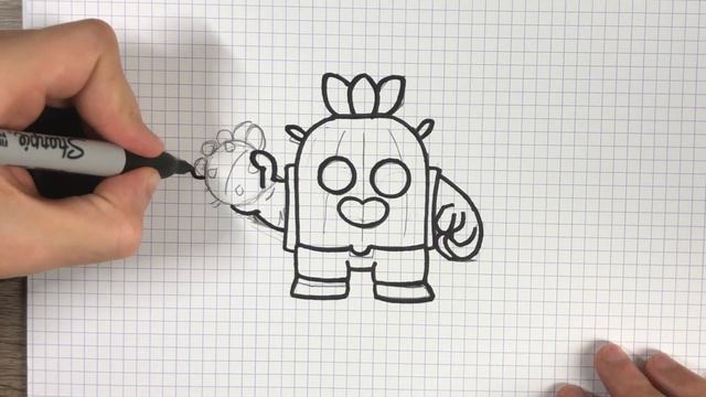 TUTO - COMMENT DESSINER SPIKE (BRAWL STARS) смотреть онлайн