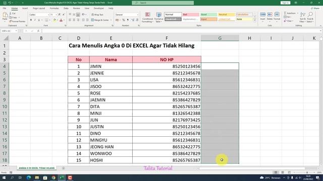 Cara Menulis Angka 0 Di EXCEL Agar Tidak Hilang Tanpa Tanda Petik смотреть онлайн