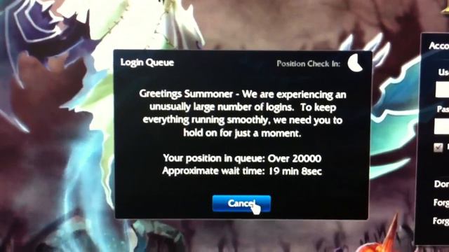 CRAZY LOGIN QUE FOR LEAGUE OF LEGENDS смотреть онлайн