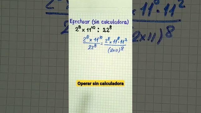 Opera sin calculadora facilmente con teoría de exponentes. #matemática #algebra #teoriadeexponentes смотреть онлайн