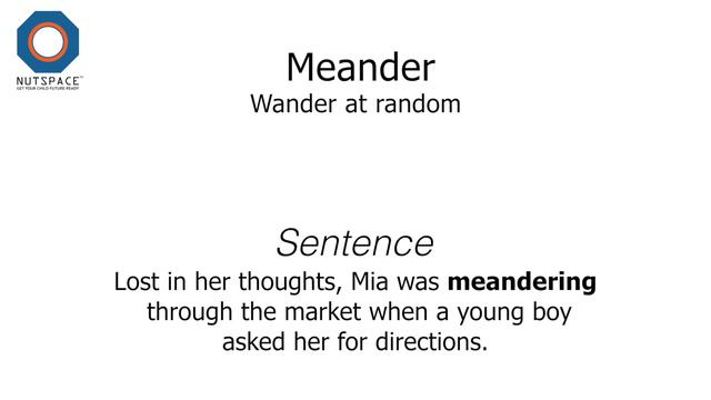 Meander meaning | VocabAct | NutSpace смотреть онлайн
