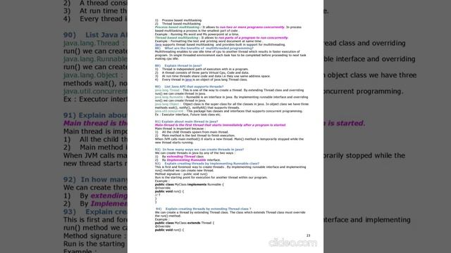 Complete Java interview questions with answers for fresher and experienced .(240 questions) смотреть онлайн