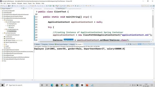 Spring Bean Definition Inheritance | Bean Definition Inheritance in Spring | Hindi смотреть онлайн
