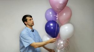 Собираем фонтан из воздушных шаров или сет из шариков.