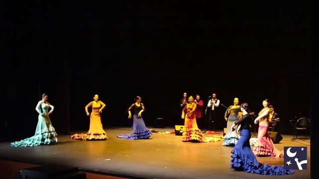 Baile flamenco por malagueñas con bata de cola, de la maestra Milagros Menjíbar смотреть онлайн