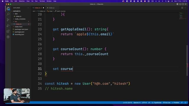 Getters and Setters in typescript смотреть онлайн