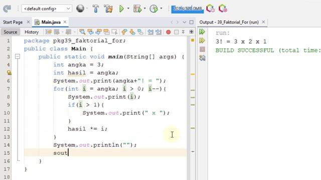 Java 39 - Program Faktorial pada Pemrograman Java - Tutorial Java Netbeans Indonesia смотреть онлайн