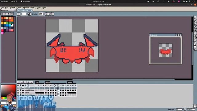 Gravity Ace Stream: Missile launcher art and animation in Aseprite смотреть онлайн