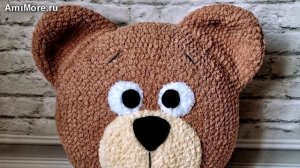 Амигуруми: схема Подушка Мишка. Игрушки вязаные крючком - Free crochet patterns.
