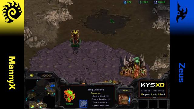 Starcraft Super Unit Mod multiplayer - Episodio 1 - SEMANA 0 - MannyX vs Zeus смотреть онлайн