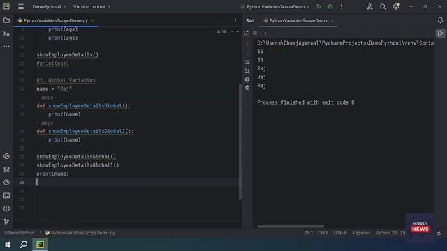 Python Global Local and NonLocal Variables | Python Tutorial смотреть онлайн