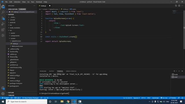How to Create Food Delivery App in React Native | React Native Tutorial | Splash Screen design смотреть онлайн