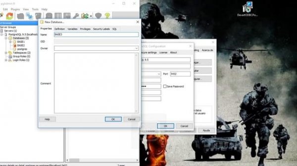 conexion PostgresSQL a Erwin Data Modeler