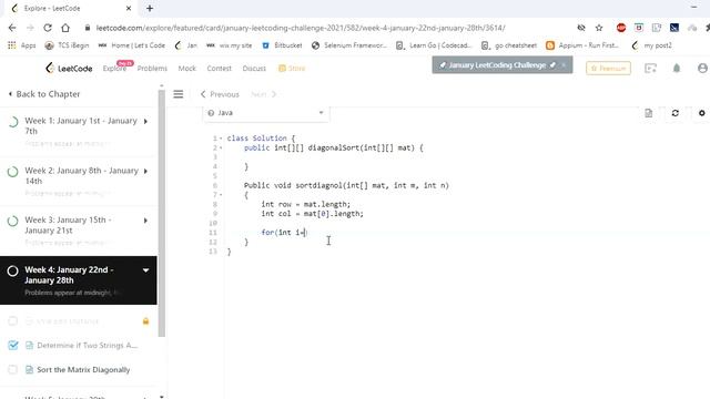 Sort the Matrix Diagonally | LeetCode 1329 | Coders Camp смотреть онлайн