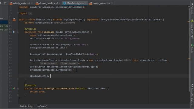Android Studio Tutorial - Sidebar Navigation Drawer Part 2 смотреть онлайн