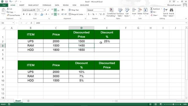 How to Calculate Discount Percentage in Excel | Discounted Price Calculation in MS Excel смотреть онлайн