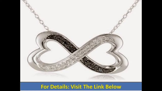 Black And White Diamond: 10k White Gold - Infinity Pendant Necklace смотреть онлайн