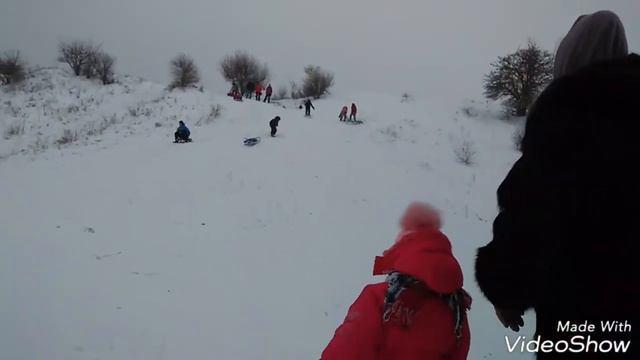 Зимние горки. Запорожье, балка Партизанка. 09.01.2017 г. смотреть онлайн