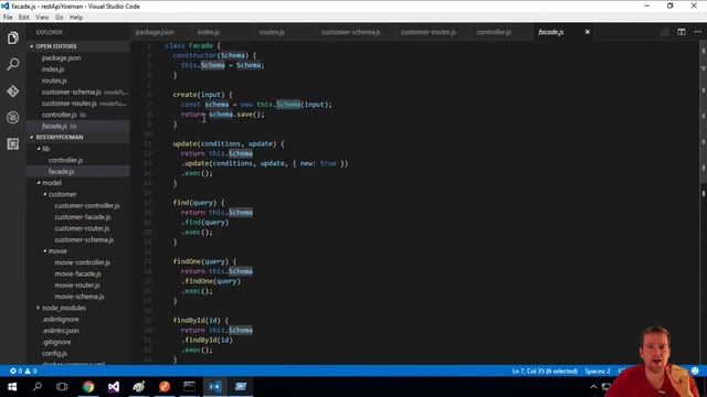 REST API first look at the scaffolded code - Facade - Controller - Routes - Post Request смотреть онлайн