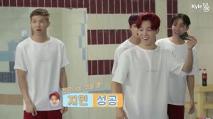 «RUN BTS» 30-секундные соревнования на воде, эпизод 4