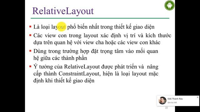 27. Giới thiệu một số layout cơ bản trong Android смотреть онлайн