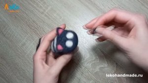 Сухое валяние/ Как сделать кота из шерсти/Мастер-класс