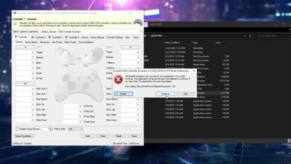 how to fix usb gamepad not detected x360ce error calling setupdigetdeviceregistryproperty 122