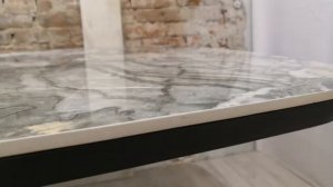 Большой стол в гостиную из керамогранита "СКОРПИО"