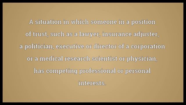 Conflict Of Interest Meaning