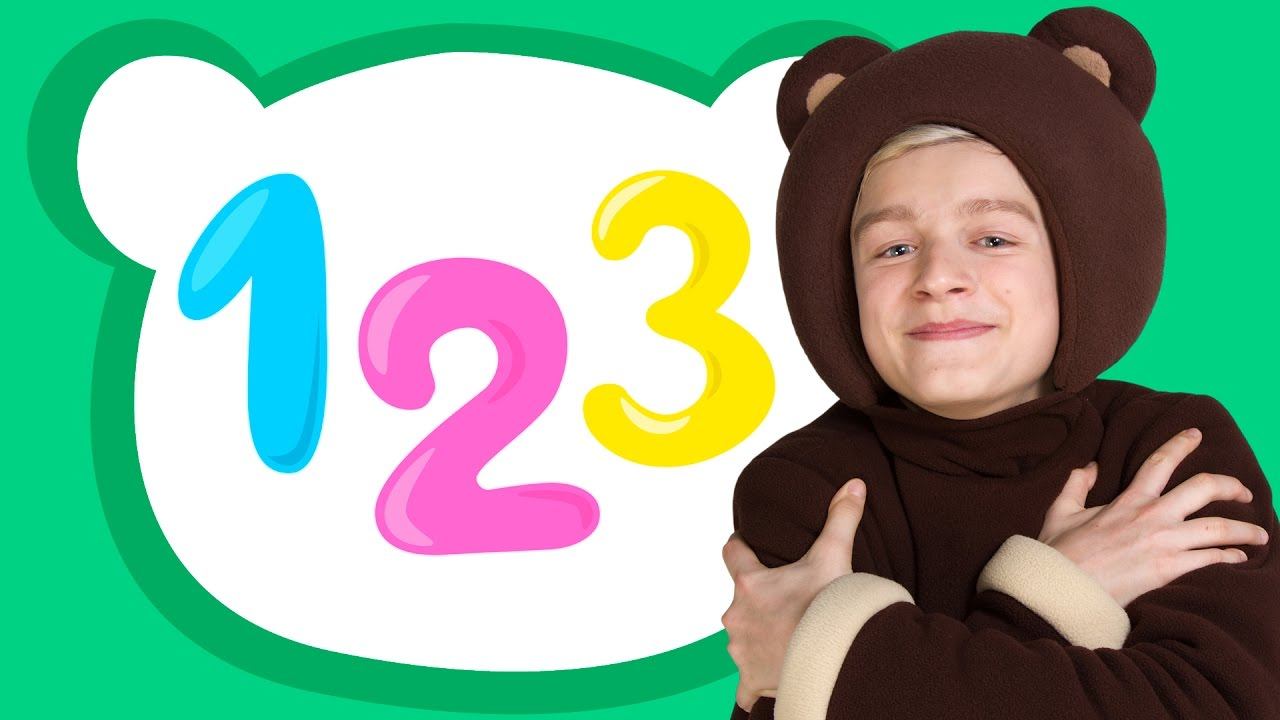 1-2-3 РАЗ ДВА ТРИ - считалочка ТРИ МЕДВЕДЯ - веселая песня для детей малышей про цифры смотреть онлайн