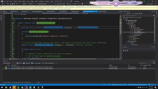 C# Boot Camp. Chapter 6: Design Patterns. Lesson 2: Singleton and Facade смотреть онлайн
