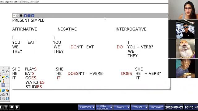 Present simple Interrogative form third person English D3 June 3rd смотреть онлайн