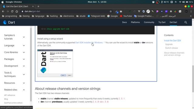 تثبيت Dart على ويندوز و لينكس | Installation смотреть онлайн