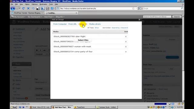 WordPress Tutorial - Where is Insert Image Into Post Button - Add Image Gallery смотреть онлайн