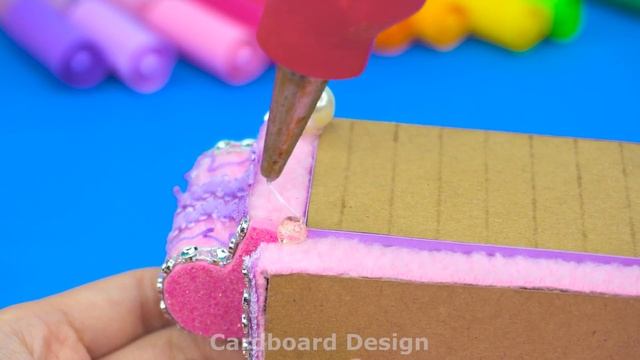Make Simple 5 Color House With 5 Amazing Room From Cardboard For A Family ❤️ DIY Miniature House #4
