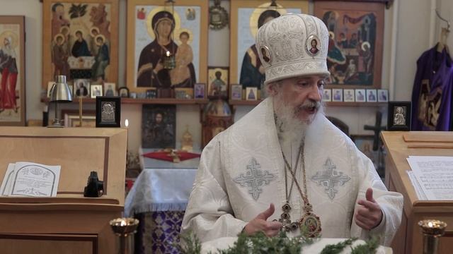 Проповедь епископа Амвросия (Тимрота) в неделю пред Богоявлением, 15 января 2023 г. смотреть онлайн