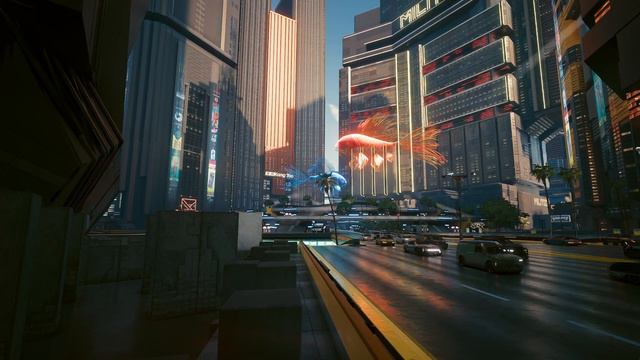 Flying Koi over Corpo Plaza park - Cyberpunk 2077 ambience - 3.5 hours смотреть онлайн