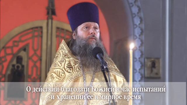 О действии благодати Божией в час испытаний и хранении её в мирное время (13.06.2018 г.)