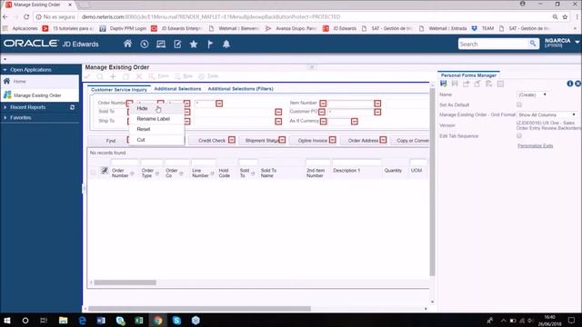 JD Edwards 9.2 - Personalización de plantillas mediante ListView смотреть онлайн