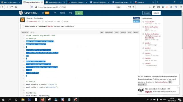 COMO CREAR UN BOT DE DISCORD + COMO HOSTEARLO смотреть онлайн