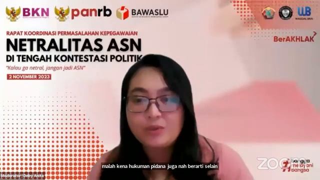 Rapat Koordinasi Permasalahan Kepegawaian dengan tema “Netralitas ASN di Tengah Kontestasi Politik" смотреть онлайн