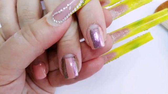 Дизайн ногтей. Лунный маникюр. Дизайн пигментами смотреть онлайн