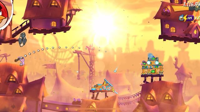 Angry Birds 2 | Food hat event Level 3 with 3 birds смотреть онлайн