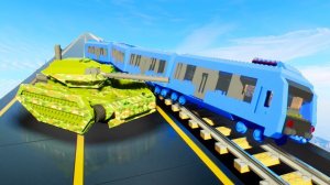 ШТУРМ ЛЕГО ПОЕЗДА ТАНКОМ! КАК ДОЕХАТЬ ЖИВЫМ ПОД ОБСТРЕЛАМИ ПУШЕК В БРИК РИГС (Brick Rigs)