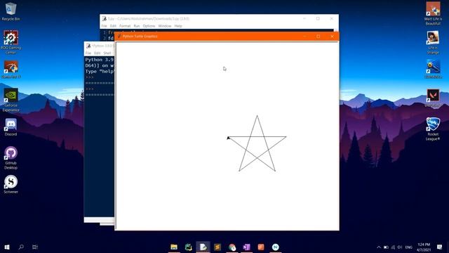 How to draw a Star using Python Turtle Graphics смотреть онлайн