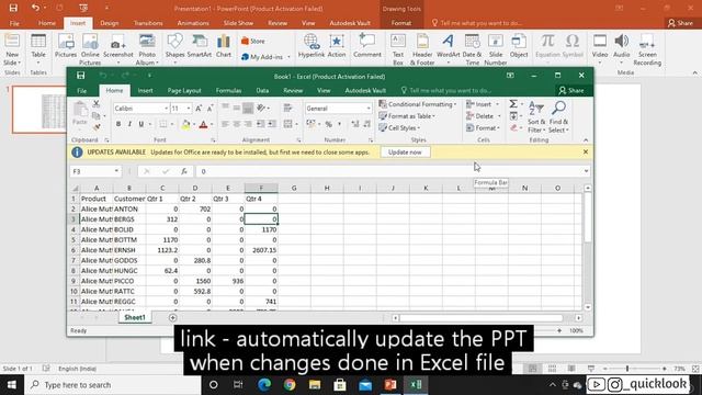 Insert Excel in PowerPoint | Link Excel to PPT ⏩ смотреть онлайн