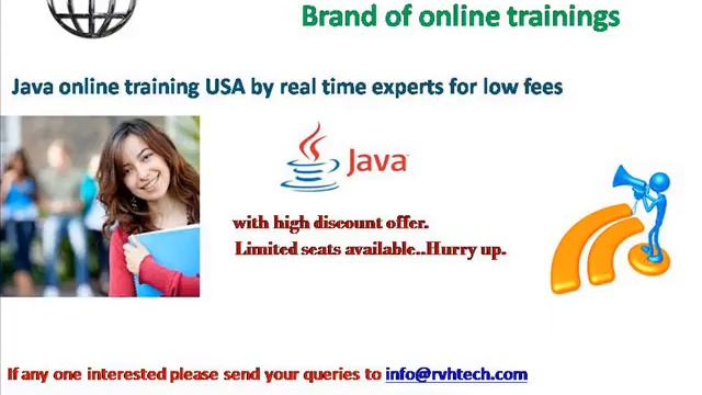 Java online training USA by real time experts for low fees cost price смотреть онлайн