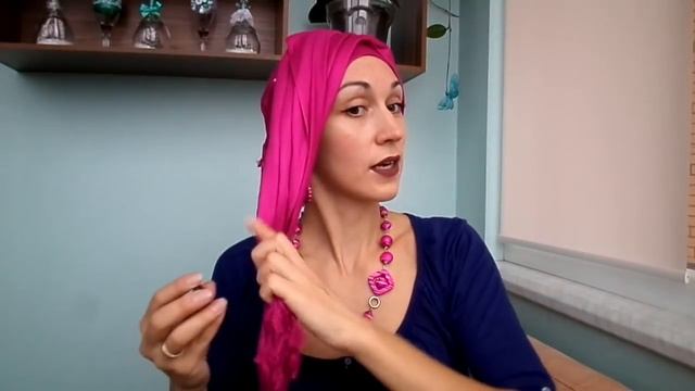 Нарядный тюрбан из пашмины (палантина) с кольцом, со складочками. Sofisticated scarf turban смотреть онлайн