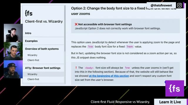 Wizardry vs Client-First Fluid Responsive - Learn it live #11 смотреть онлайн