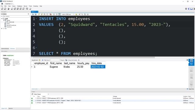 MySQL: How to INSERT rows into a TABLE смотреть онлайн
